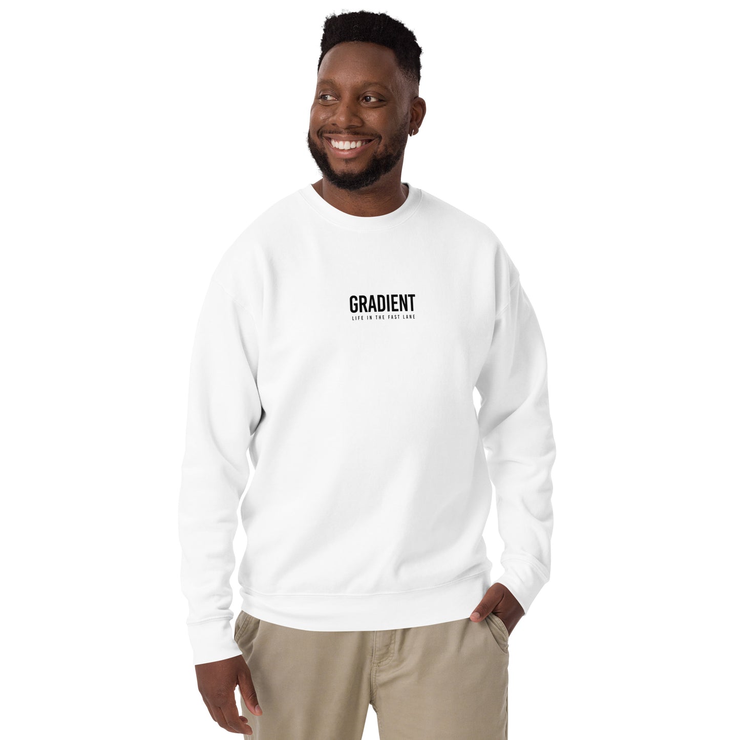 Gradient White classic jumper